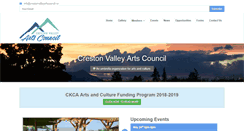 Desktop Screenshot of crestonvalleyartscouncil.com