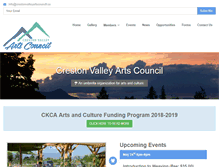 Tablet Screenshot of crestonvalleyartscouncil.com